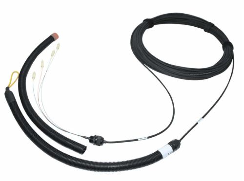 12x LC csatlakozókkal előszerelt UV álló optikai kábel, OM3 50/125 szálakkal 170m hosszban (T3BQBD8EAA-0005-M170)